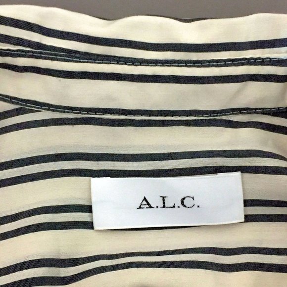 A.L.C. Long Shirt Dress Medium Black and Ivory Sample Set A6D0130 USA Womens - Picture 7 of 11